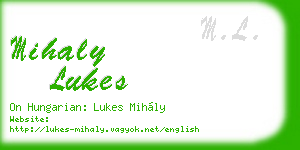 mihaly lukes business card